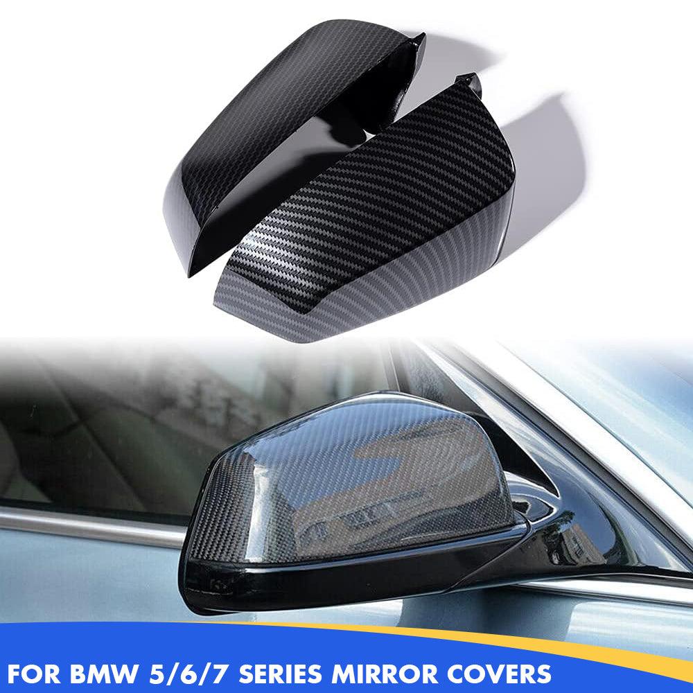 Pair Carbon Fiber Side Mirror Covers for BMW 6 Series F06 F12 F13 (2011-2013) Pre-Facelift. 7 Series F01 F02 (2009-2012) Pre-Facelift. 5 Series E60 E61 (2008-2010) Facelift – Left & Right Side Mirror Caps-autoydsstore
