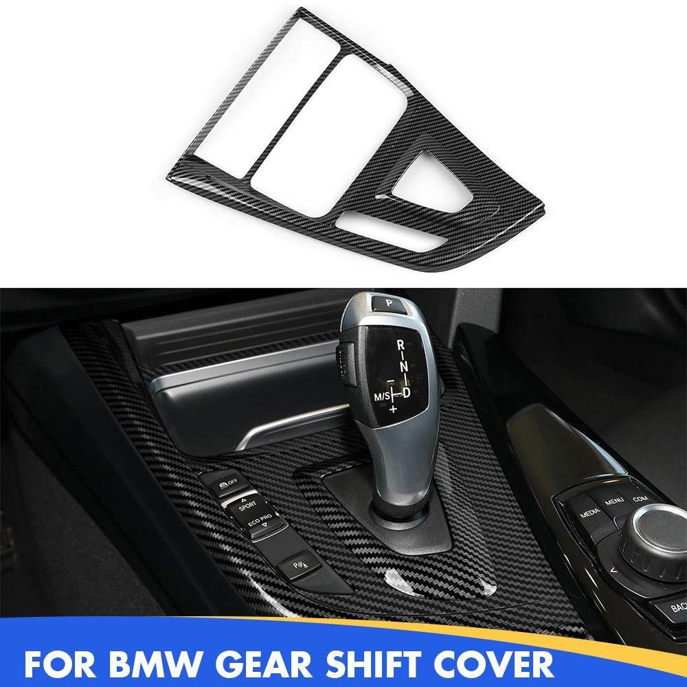 Car Trim Gear Shift Cover Carbon Style ABS Decal Trim fits for BMW F30 F31 F34 3GT F32 F33 F36 3 4 Series Accessories 2012-2019 - 330e NOT FIT-autoydsstore