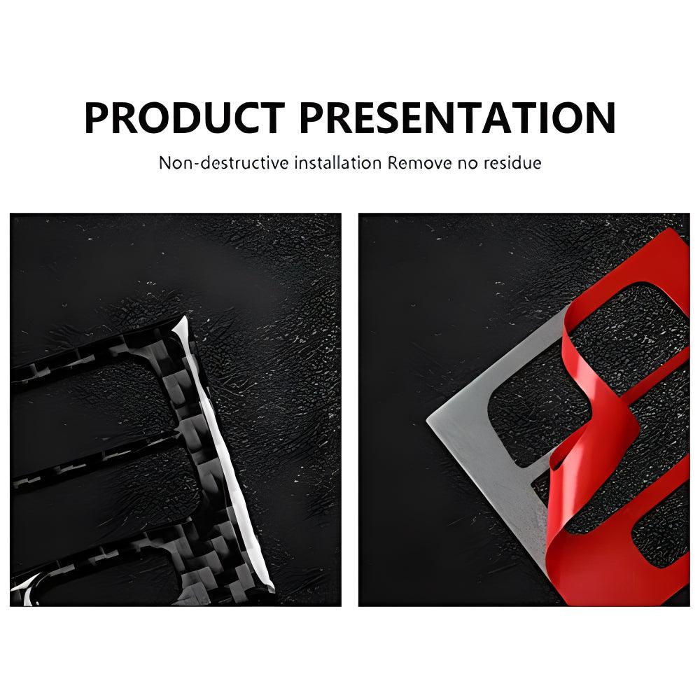 Car Center Console Panel Trim AC Vent Air Conditioner Sticker Carbon Fiber Decal fits for BMW E90 E92 E93 2006 2007 2008 2009 2010 2011 Accessories (Version A)-autoydsstore