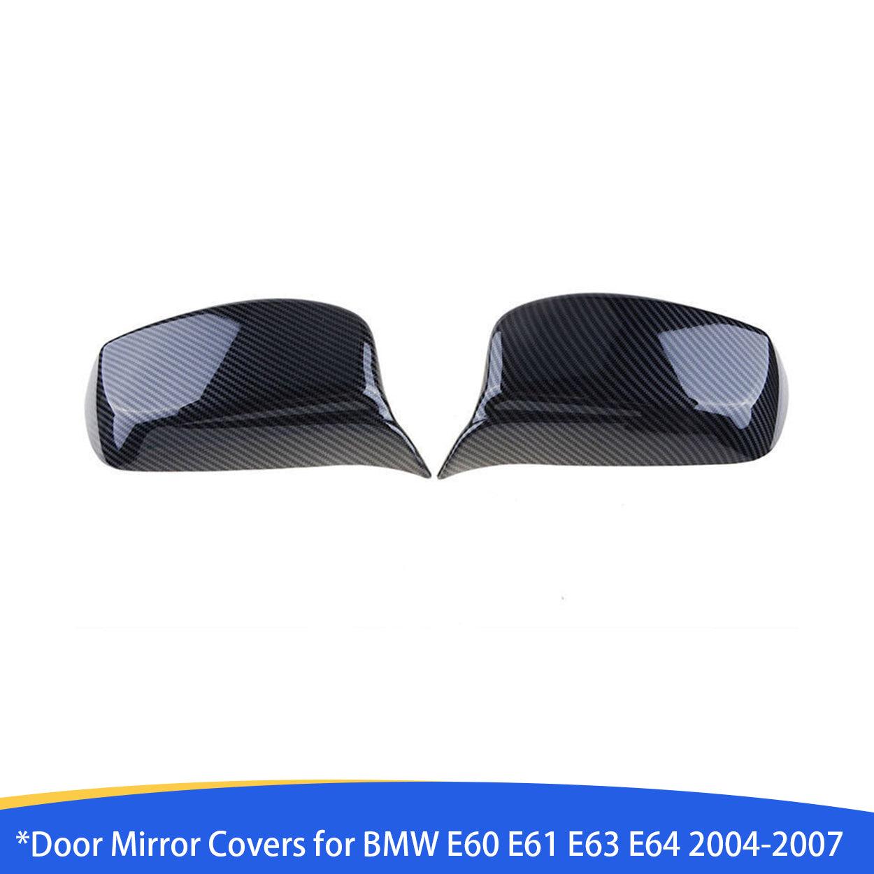 Black M Style Side Wing Mirror Cover Caps Compatible with BMW 5 Series E60 E61 E63 E64 2003-2007 Pre-Lci-autoydsstore