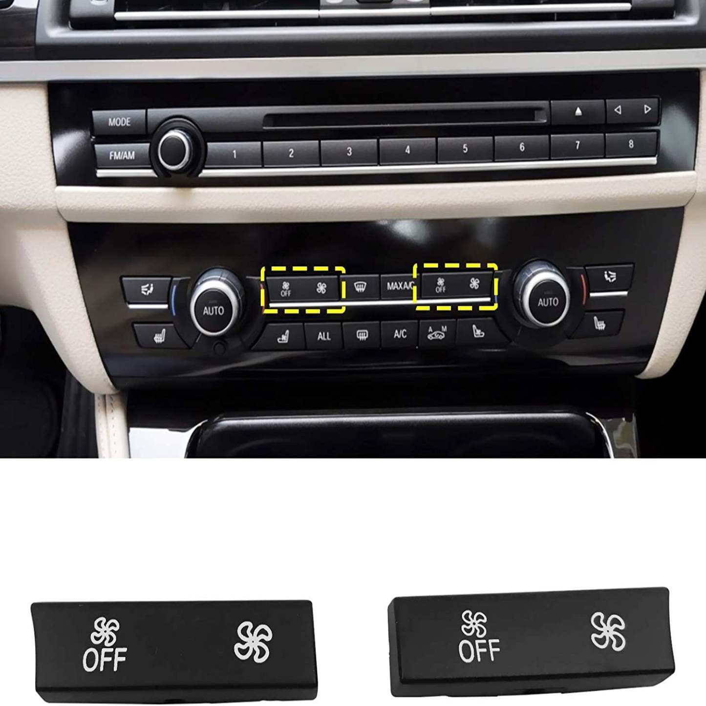 For BMW 5'/6'/7'/X5/X6 Climate Control Button Covers | For 14PCS Pattern | YDSSTORE