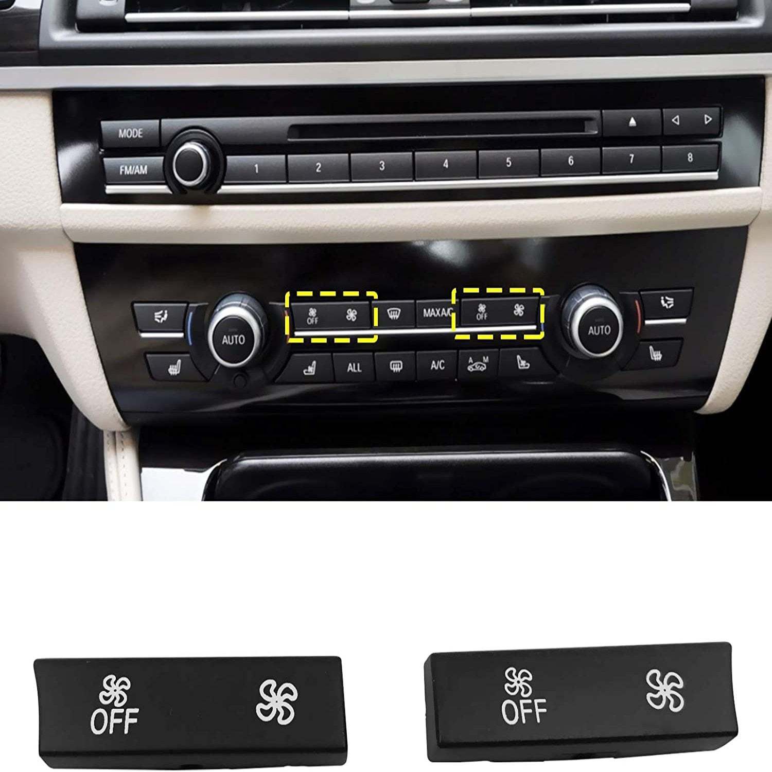 For BMW 5'/6'/7'/X5/X6 Climate Control Button Covers | For 14PCS Pattern | YDSSTORE