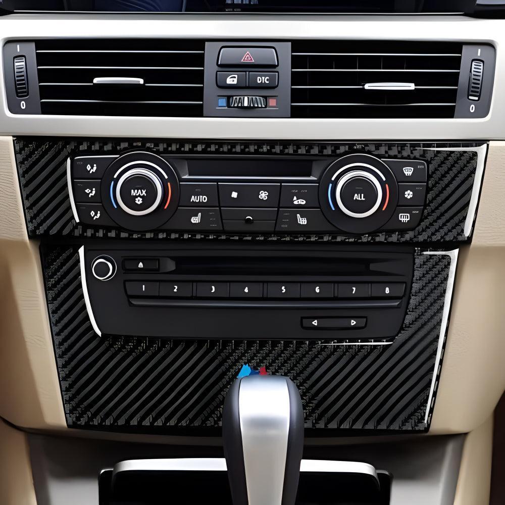 Car CD Panel Sticker Carbon Fiber Decal Trim Cover fits for BMW E90 E92 E93 2006 2007 2008 2009 2010 2011 Interior Accessories (Style B)-autoydsstore