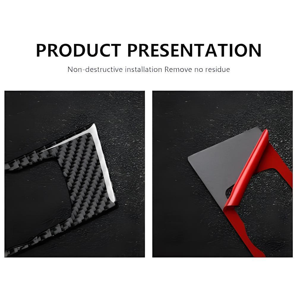 Car CD Cover Decal Carbon Fiber Trim Sticker Compatible with BMW E90 E92 E93 2006 2007 2008 2009 2010 2011 Interior Accessories (Style A)-autoydsstore