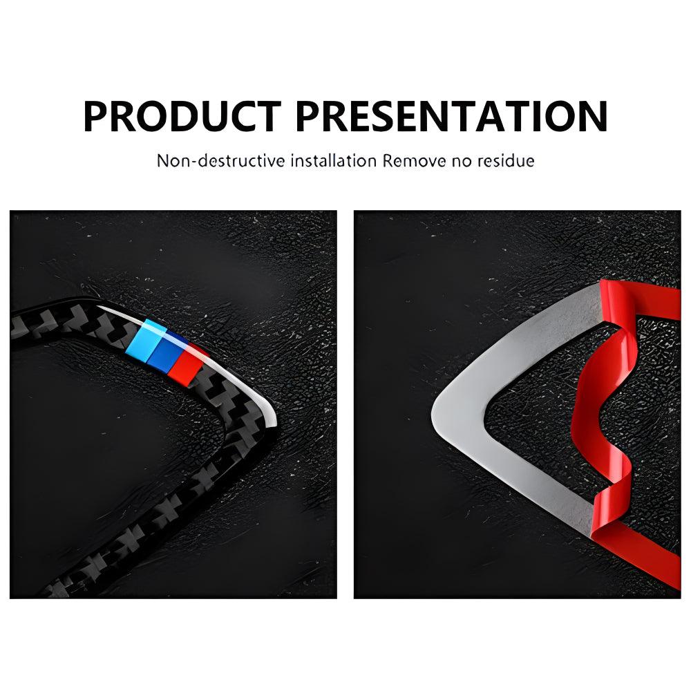 2PCS Car Door Bowl Frame Sticker Decal Carbon Fiber Trim fits for BMW 3 Series E90 E91 E92 E93 2006-2011 Interior Accessories-autoydsstore