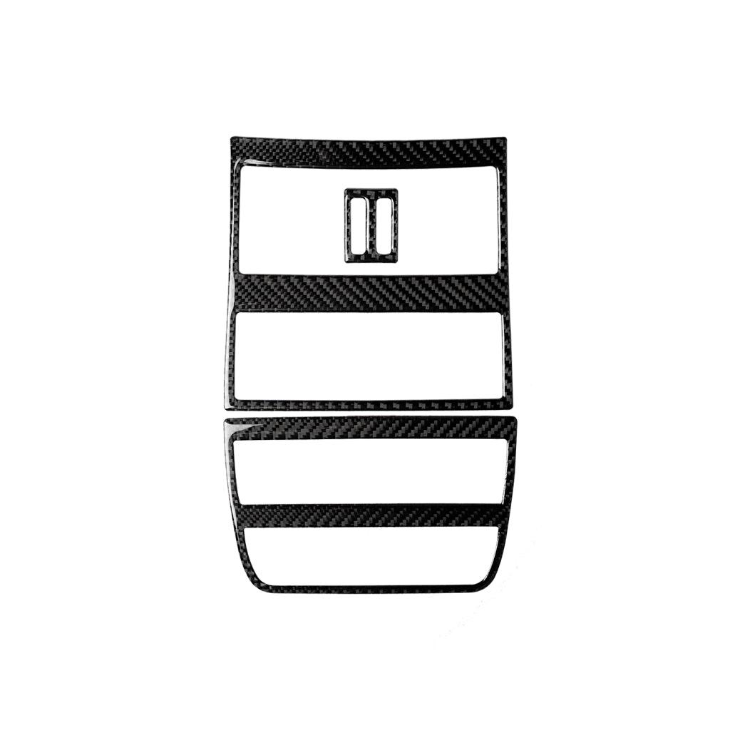 YDSSTORE Compatible Carbon Fiber Rear Air Conditioner Vent Outlet Frame Cover Trim for BMW 5 Series F10 F11 F18 (520i. 528i. 530i. 535d. 535i. 550i) 2011-2017-autoydsstore