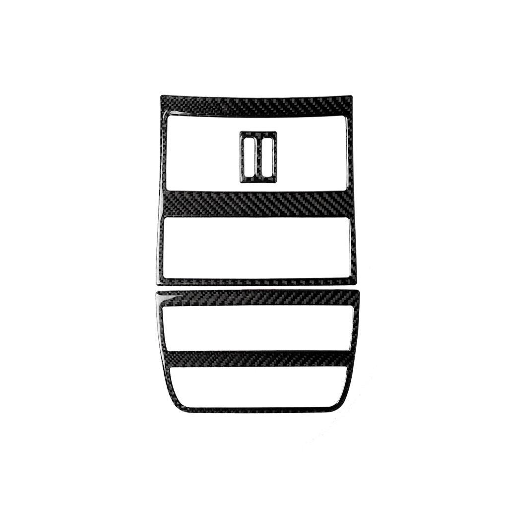YDSSTORE Compatible Carbon Fiber Rear Air Conditioner Vent Outlet Frame Cover Trim for BMW 5 Series F10 F11 F18 (520i. 528i. 530i. 535d. 535i. 550i) 2011-2017-autoydsstore