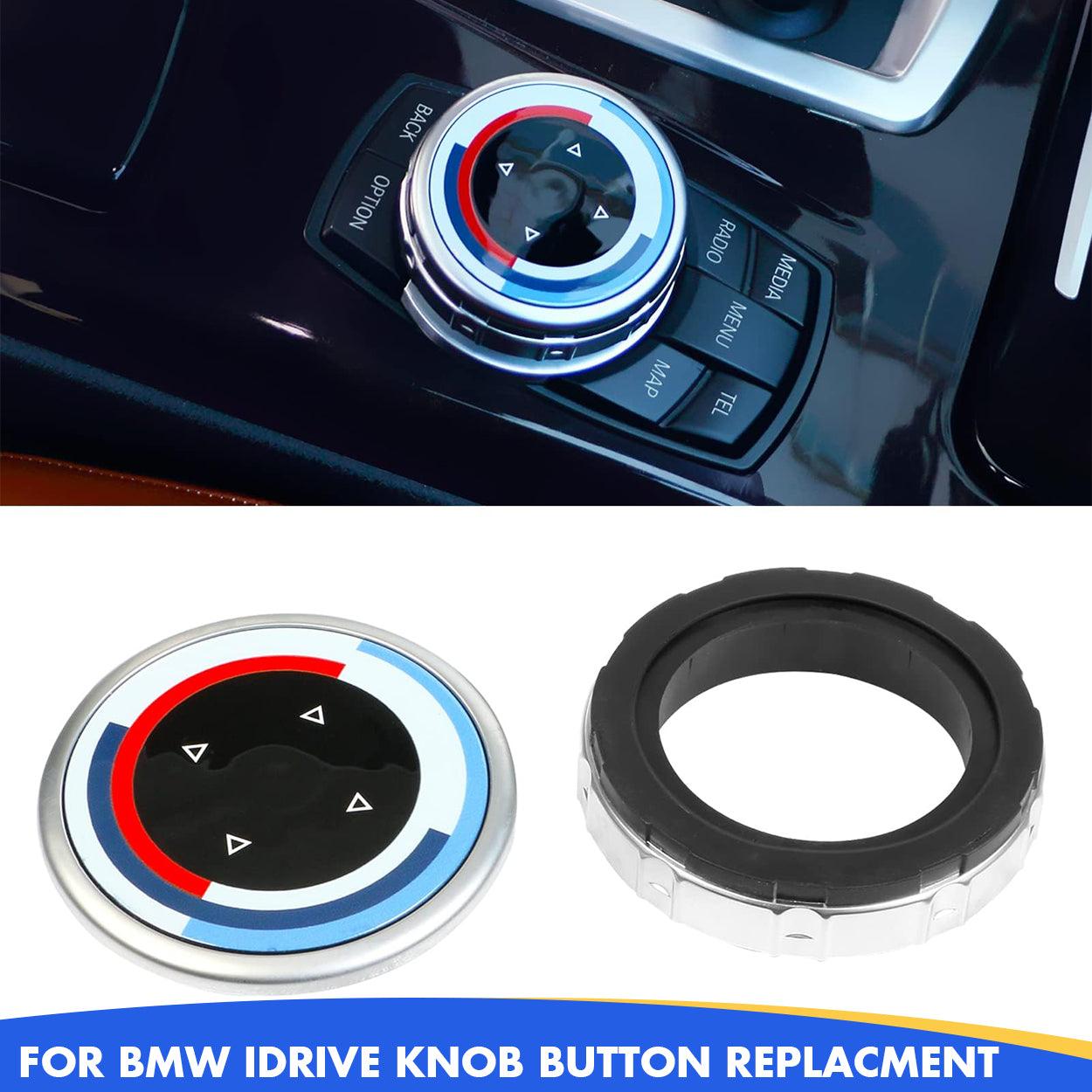 Multimedia iDrive Controller Knob Button Cover for BMW 5 Series F10 F11. 6 Series F12 F13. 7 Series F01 F02. X3 F25 – Premium Snap-On Replacement-autoydsstore