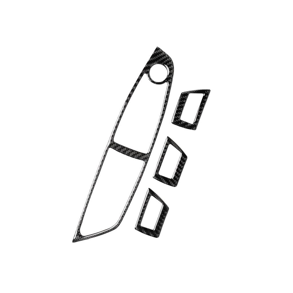 YDSSTORE Compatible Carbon Fiber Window Switch Panel Cover Trim for BMW 5 Series F10 F11 F18 (520i. 528i. 530i. 535d. 535i. 550i) 2011-2017-autoydsstore