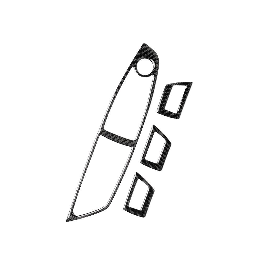 YDSSTORE Compatible Carbon Fiber Window Switch Panel Cover Trim for BMW 5 Series F10 F11 F18 (520i. 528i. 530i. 535d. 535i. 550i) 2011-2017-autoydsstore