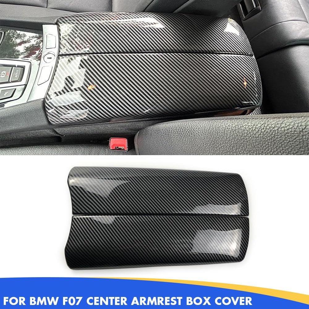 YDSSTORE  for BMW 5 Series GT F07 2010-2017 ABS Carbon Fiber  Color Car Interior Center Armrest Box Cover Console Box Storage Box Trim Covers (535i GT / 550i GT)-autoydsstore