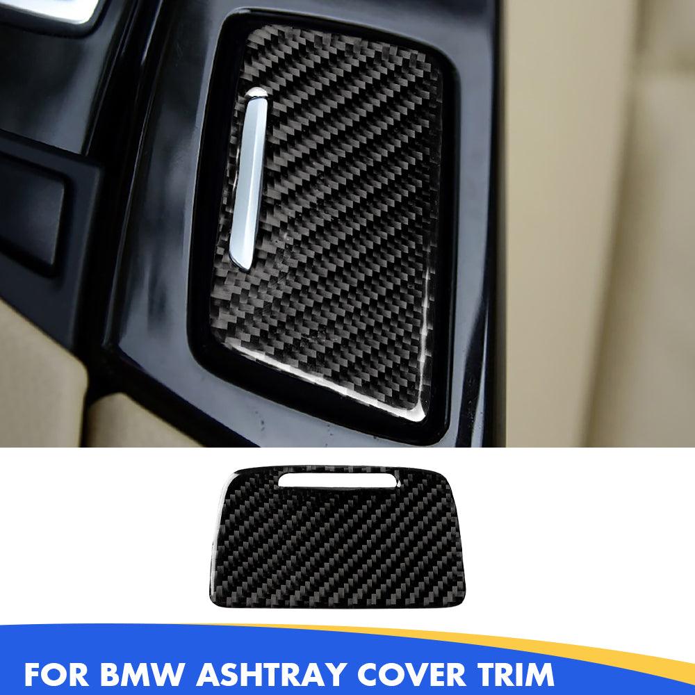 YDSSTORE Compatible Carbon Fiber Ashtray Cover Trim for BMW 5 Series F10 F11 F18 (520i. 528i. 530i. 535d. 535i. 550i) 2011-2017 ( Carbon Fiber. 1PCS)-autoydsstore