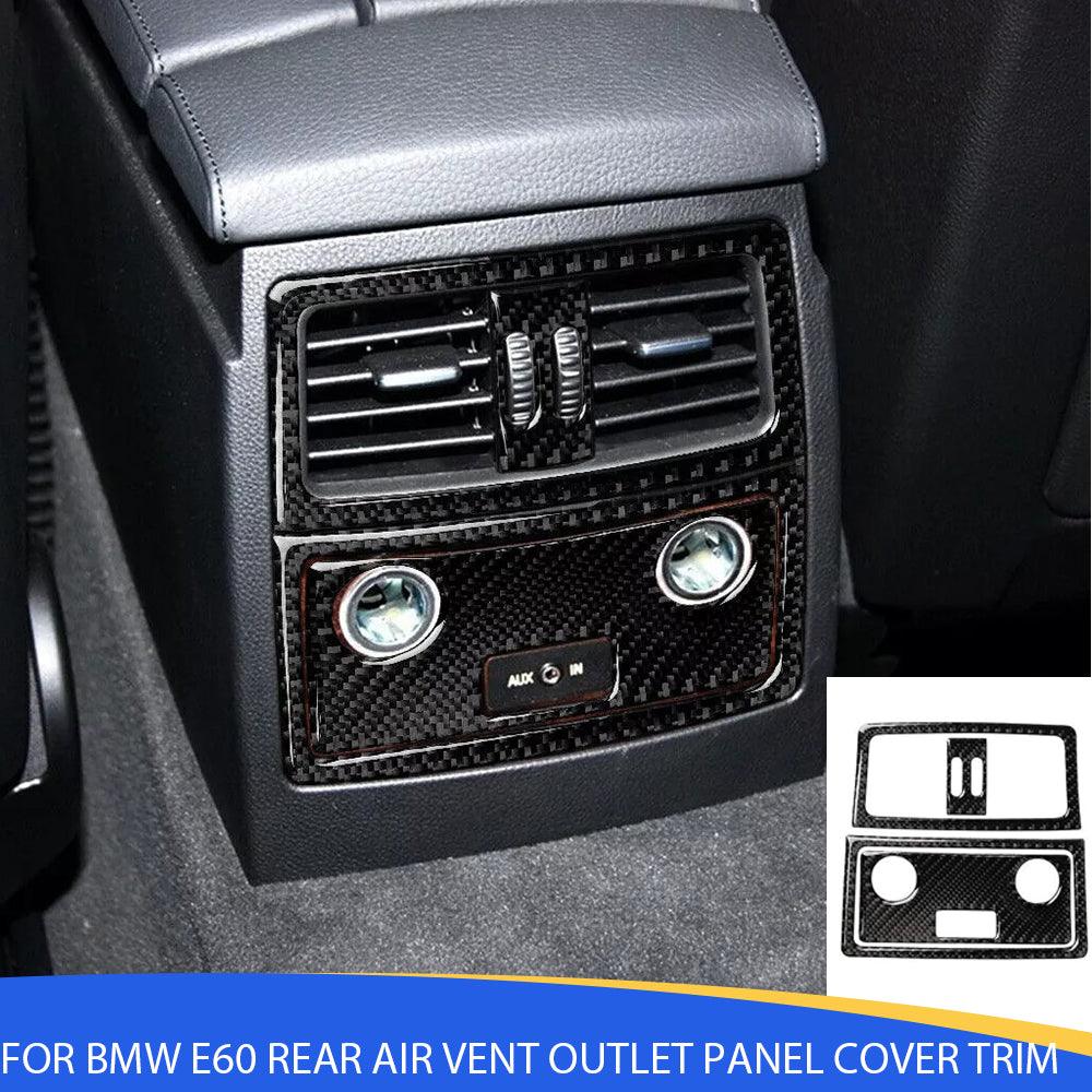 Carbon Fiber Rear Air Vent Outlet Panel Cover Trim for BMW E60 5 Series (2005-2010)