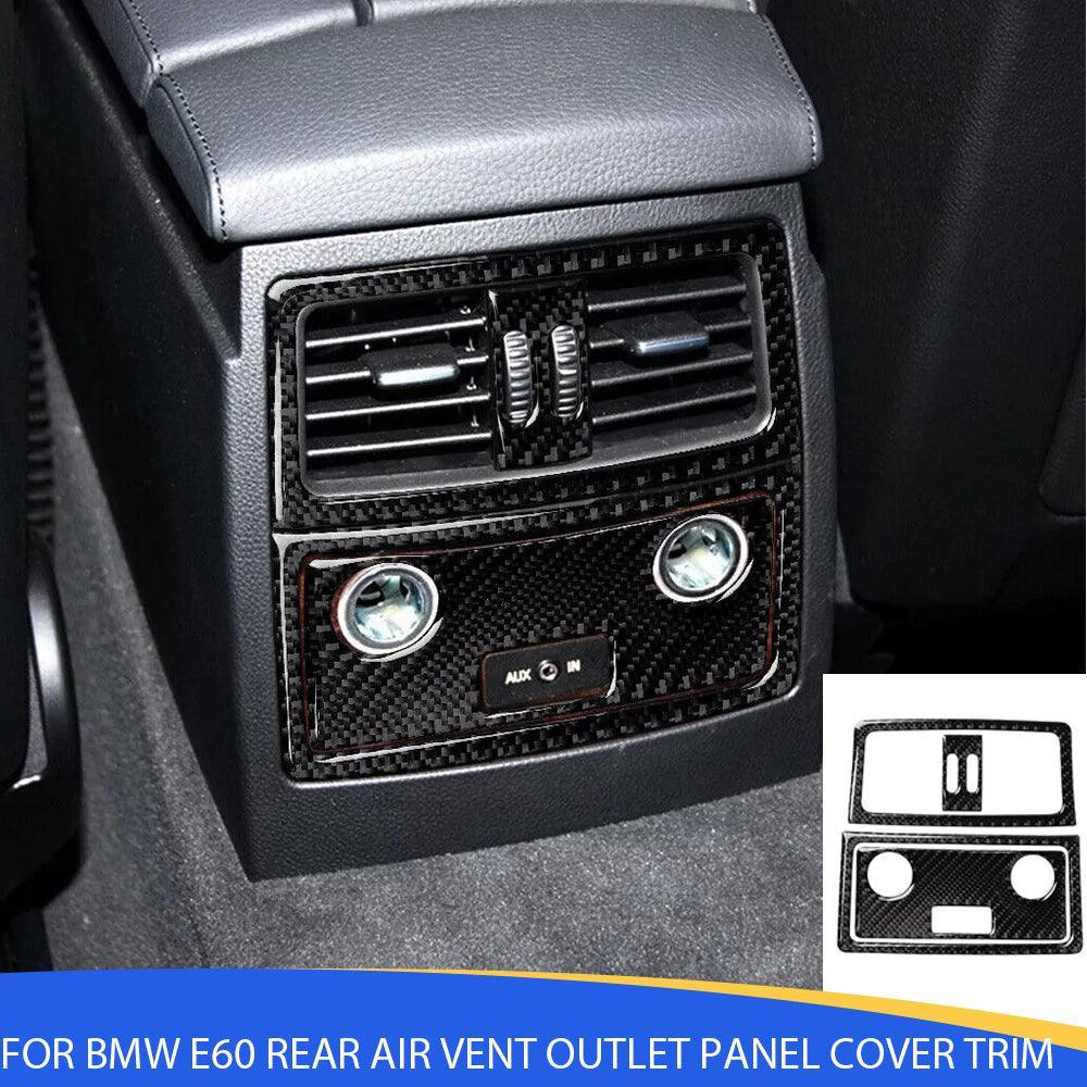 Carbon Fiber Rear Air Vent Outlet Panel Cover Trim for BMW E60 5 Series (2005-2010)