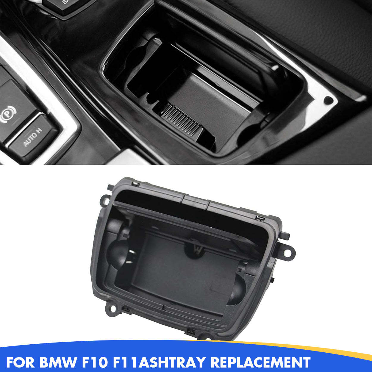 YDSSTORE  For BMW Center Console Ashtray Replacement. Ashtray Case for BMW 5 Series F10 F11 520i 523i 525i 528i 530d 535i. Replace for 51169206347 (Ashtray Insert NOT Included)-autoydsstore