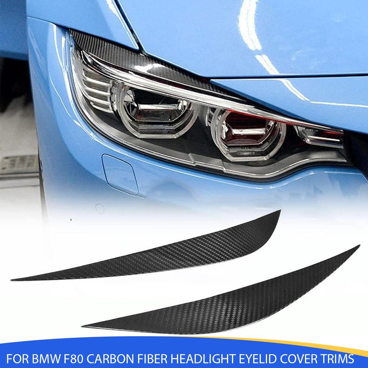 Carbon Fiber Headlight Eyelid Covers for BMW F80 M3 F82 F83 M4 F32 F33 F36 2014-2018 | Front Lamp Eyelids | Easy Installation-autoydsstore