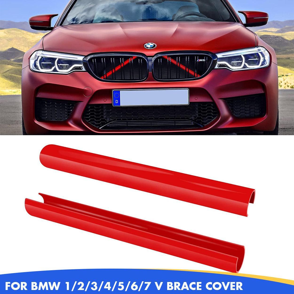 Compatible with BMW Grille Inserts Trims & V Brace Wrap Covers | Red Grill Stripes for 1. 2. 3. 4. 5. 6. 7 Series (F20. F22. F30. F32. G30. G32. G11. G12)-autoydsstore