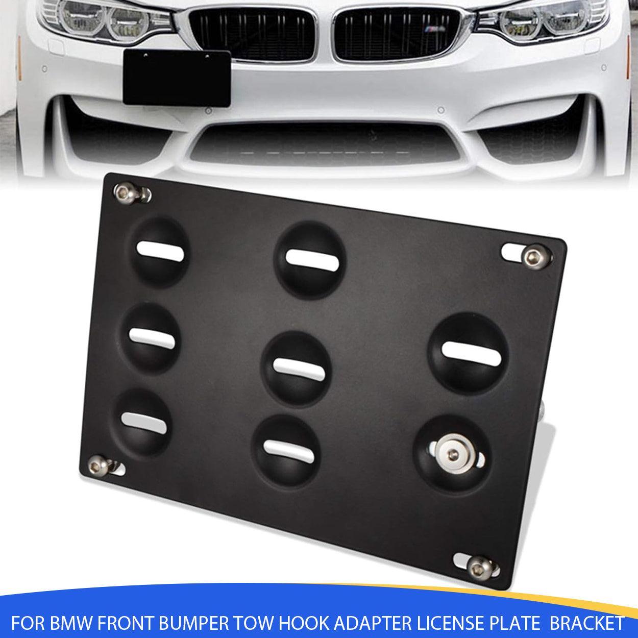 Front Bumper Tow Hook Adapter License Plate Mounting Bracket for BMW (E39 E46 E90 E91 E92 E93 E70 E71 F10 F30 G30 X1 X3 X4 X5 X6)-autoydsstore