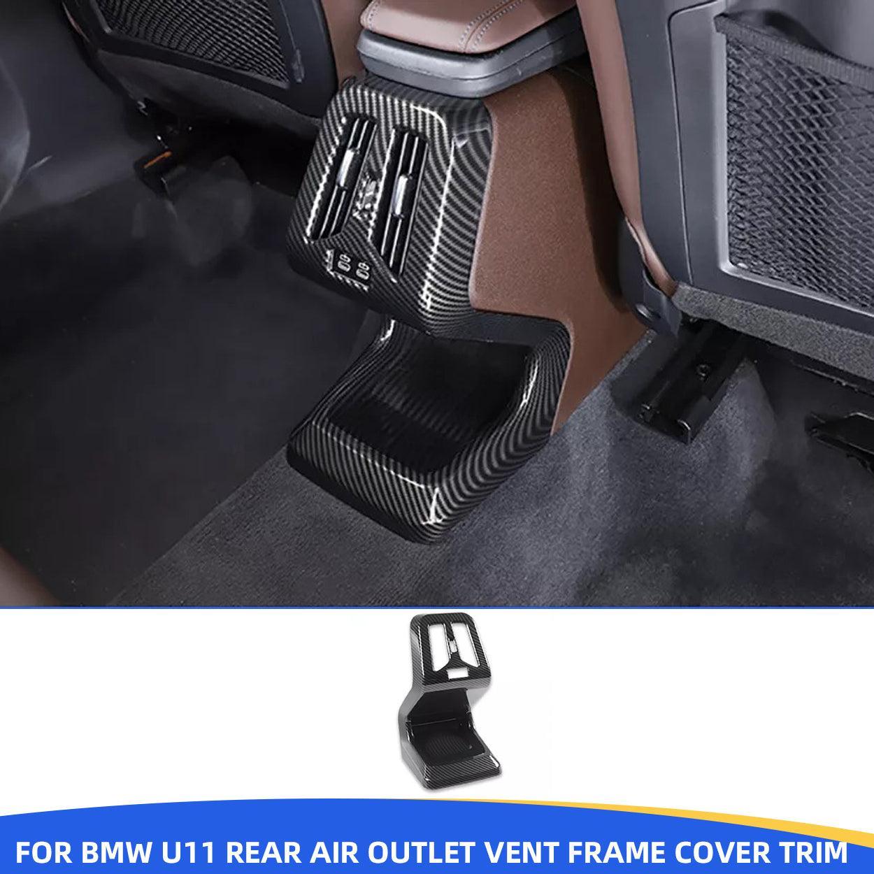 ABS Carbon Fiber  Rear Air Vent Anti-Kick Cover Trim for BMW X1 U11 2023-2024-autoydsstore
