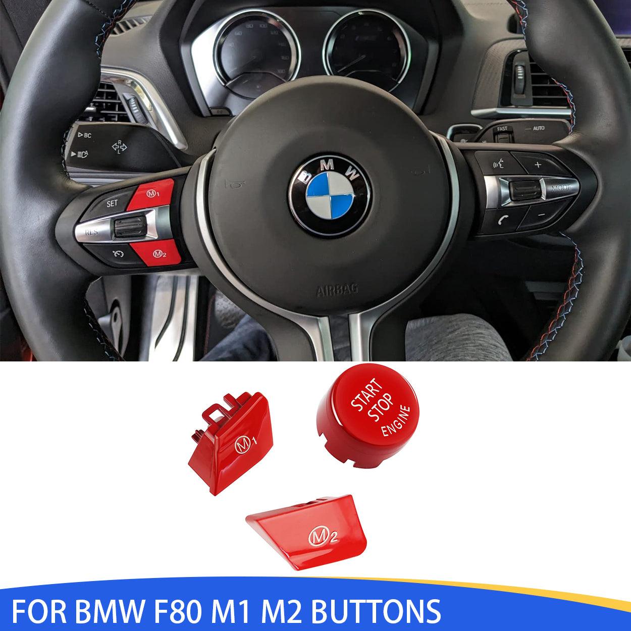 M1 M2 Buttons for BMW Steering Wheel Mode | M3 M4 M5 M6 X5M X6M F80 F82 F83 F10 F15 F16 F21 F30 F32 F33 F36 F06 F12 | Easy to Press. UV-Coated ABS Plastic-autoydsstore