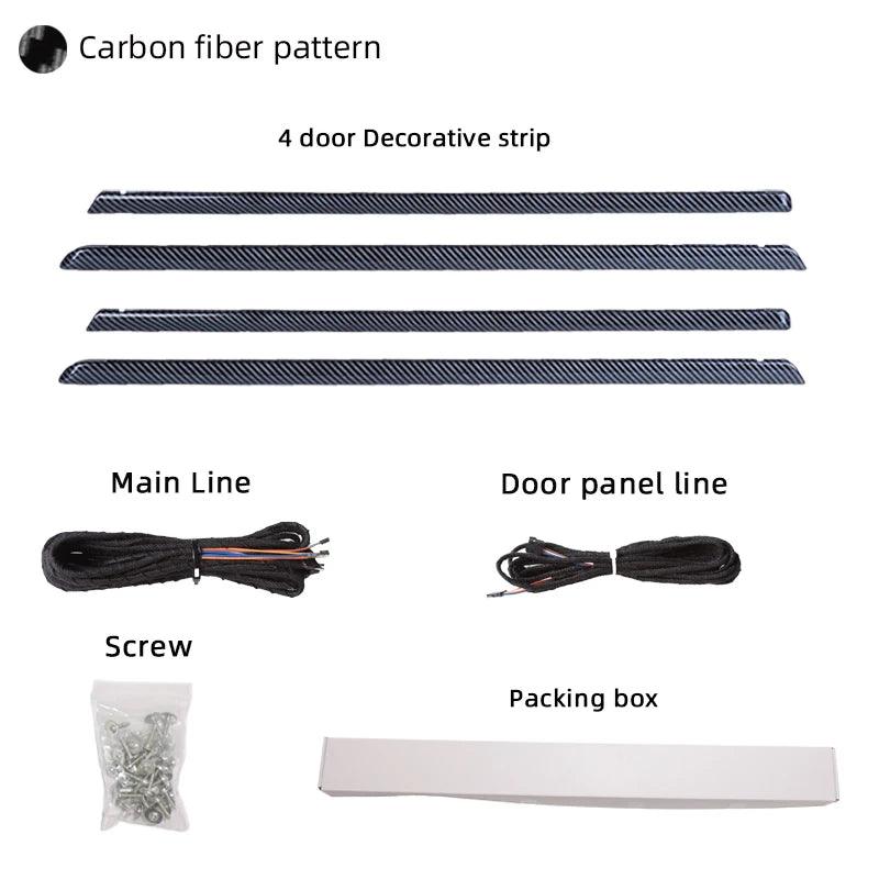 4 Inner Doors Ambient Light LED Decorative Trims Lights With Blue And Orange Colors Environment lights For BMW 3 Series F30-autoydsstore