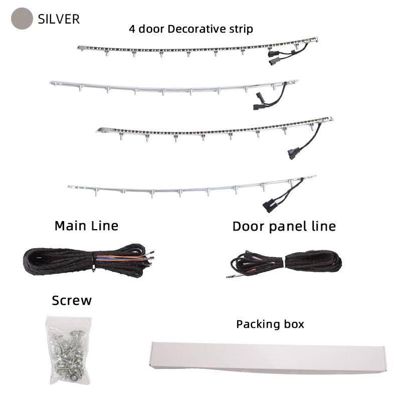 4 Inner Doors Ambient Light LED Decorative Trims Lights With Blue And Orange Colors Environment lights For BMW 3 Series F30-autoydsstore