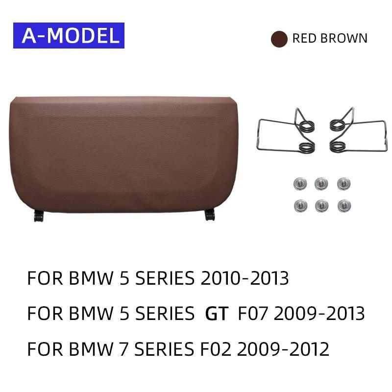 Compatible with BMW Seat Back Pocket Cover. Genuine Leather Back Seat Pocket Cover Backrest Seat Panel Cover Replacement Compatible with BMW 5 Series F10 F11 F07. 7 Series F01 F02-autoydsstore