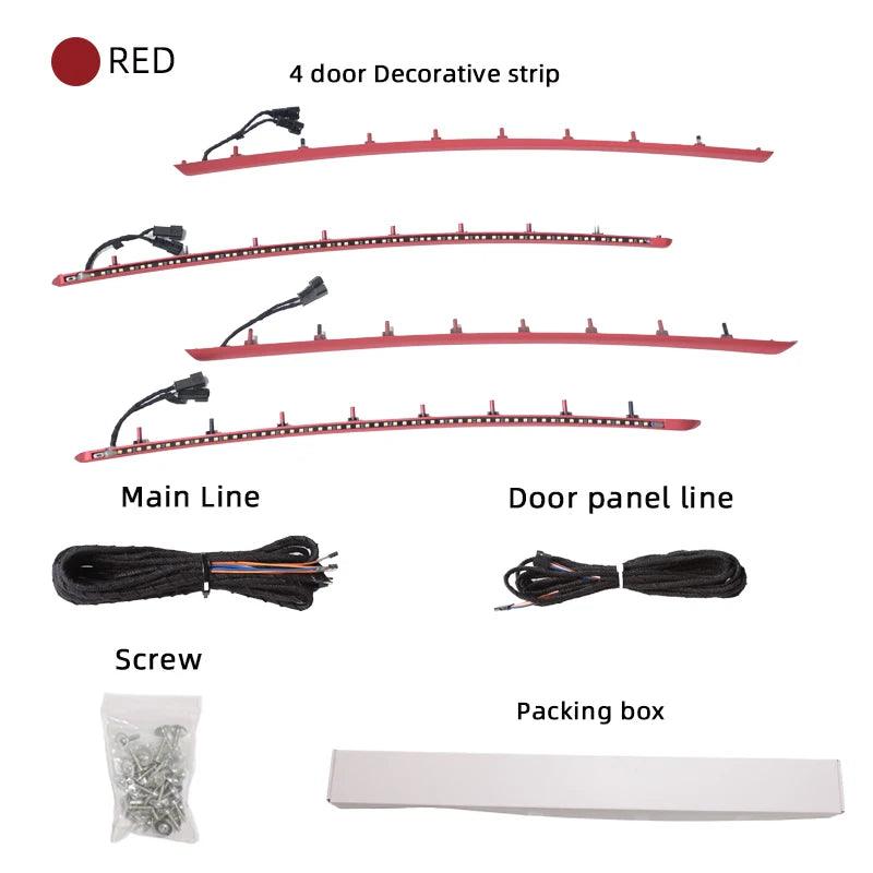 4 Inner Doors Ambient Light LED Decorative Trims Lights With Blue And Orange Colors Environment lights For BMW 3 Series F30-autoydsstore