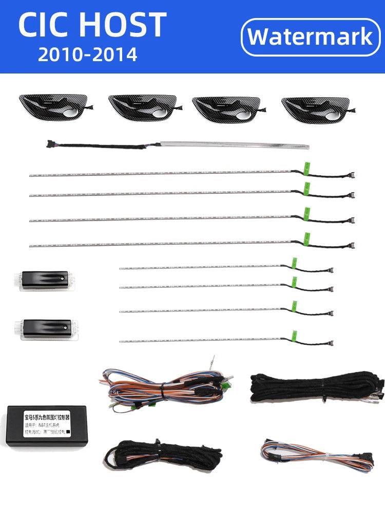 For BMW 5 series F10 F11 F18 Interior Door Panel 9 Color Decorative Lighting LED Atmosphere Light Upgrade Ambient Light Kit-autoydsstore