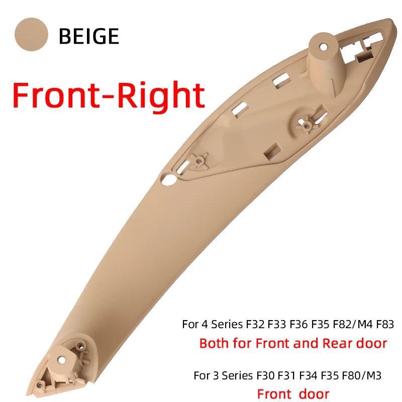 Car Retrofit Interior Inner Door Handle Panel Pull Trim Cover for BMW 3 Series F30 F31 316d 318d 320i 325d 328 330 Beige Black-autoydsstore
