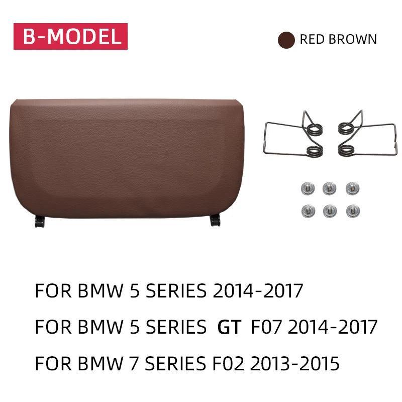 Compatible with BMW Seat Back Pocket Cover. Genuine Leather Back Seat Pocket Cover Backrest Seat Panel Cover Replacement Compatible with BMW 5 Series F10 F11 F07. 7 Series F01 F02-autoydsstore