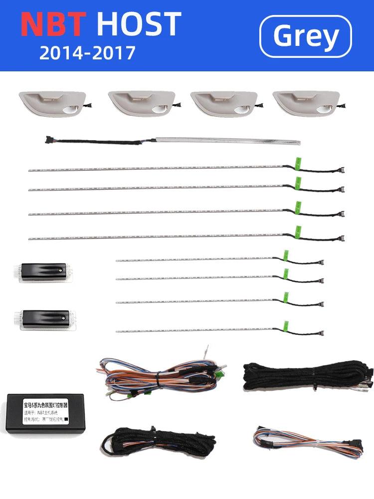 For BMW 5 series F10 F11 F18 Interior Door Panel 9 Color Decorative Lighting LED Atmosphere Light Upgrade Ambient Light Kit-autoydsstore