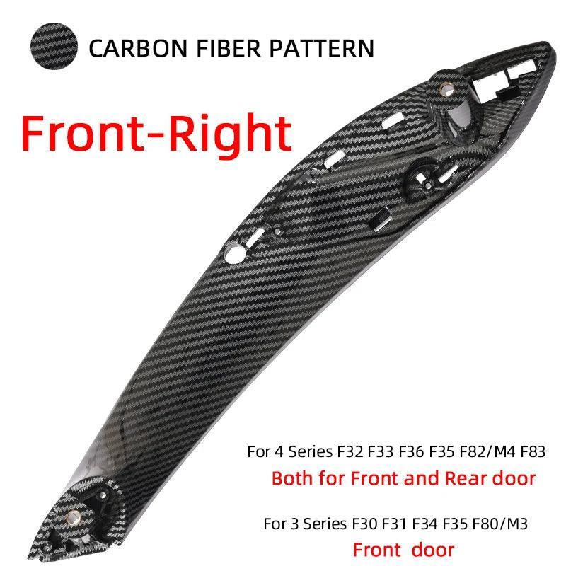 Car Retrofit Interior Inner Door Handle Panel Pull Trim Cover for BMW 3 Series F30 F31 316d 318d 320i 325d 328 330 Beige Black-autoydsstore