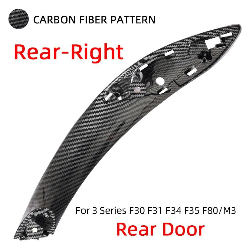 Car Retrofit Interior Inner Door Handle Panel Pull Trim Cover for BMW 3 Series F30 F31 316d 318d 320i 325d 328 330 Beige Black-autoydsstore