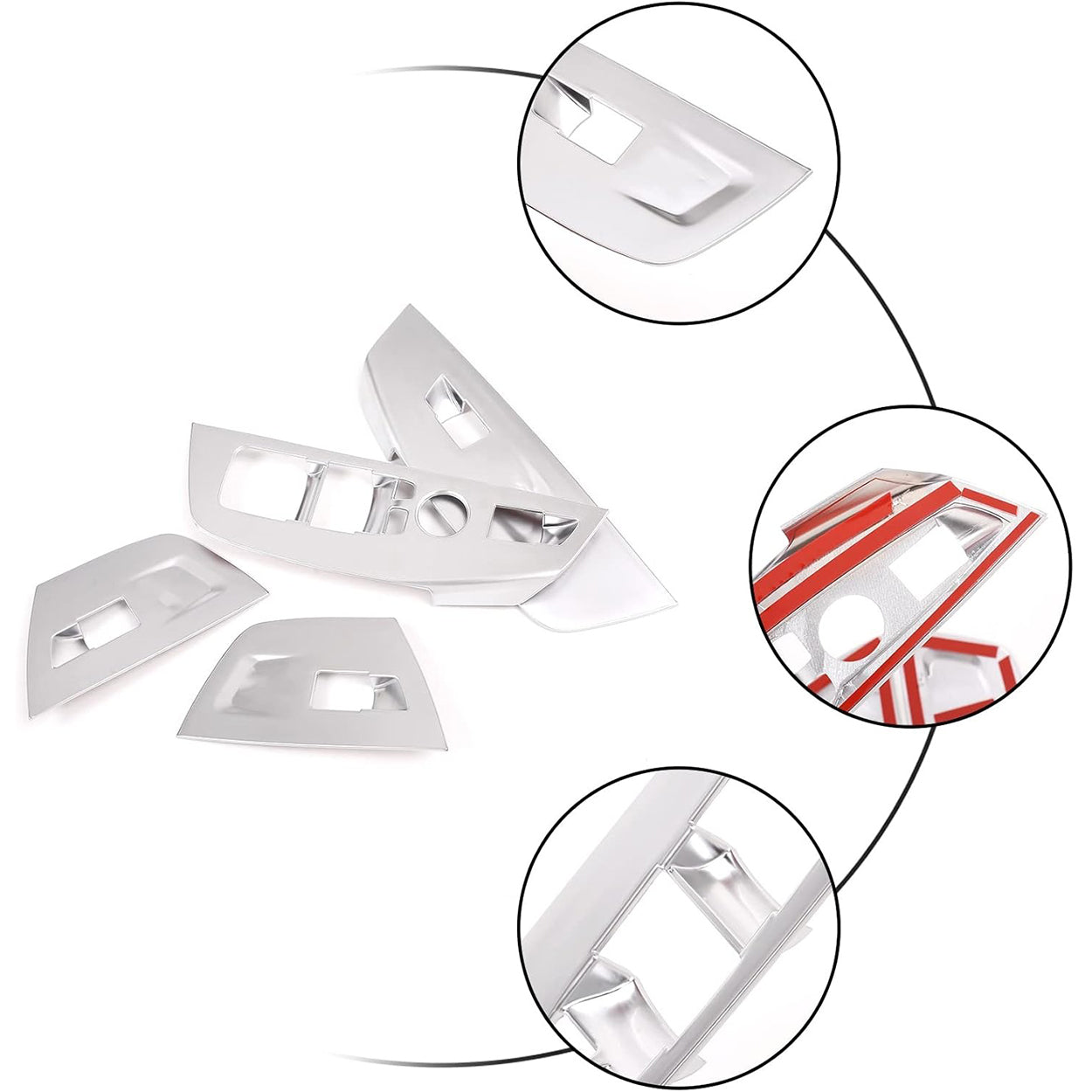 YDSSTORE  For BMW X3 X4 G01 G02 (2018-2023) Door Window Button Cover – ABS Plastic with Carbon Fiber. Matte Black. and Chrome Finish-autoydsstore