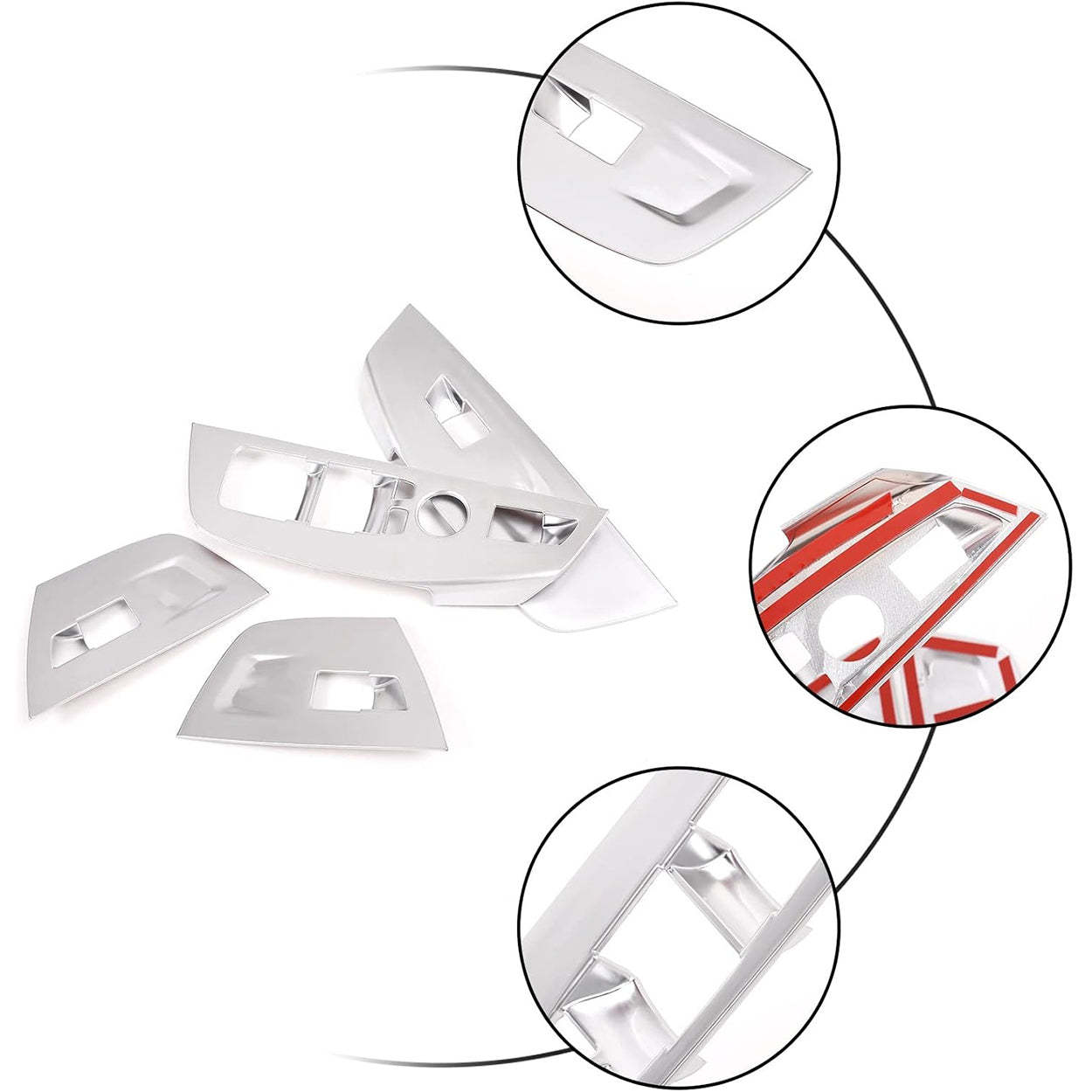 YDSSTORE  For BMW X3 X4 G01 G02 (2018-2023) Door Window Button Cover – ABS Plastic with Carbon Fiber. Matte Black. and Chrome Finish-autoydsstore