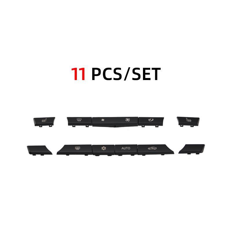 Set of 12 Air Conditioning A/C Heater Button Key Caps Switch Cover Repair Kit for BMW 5 6 7 F10 F01 F12 61319313923 931392-autoydsstore