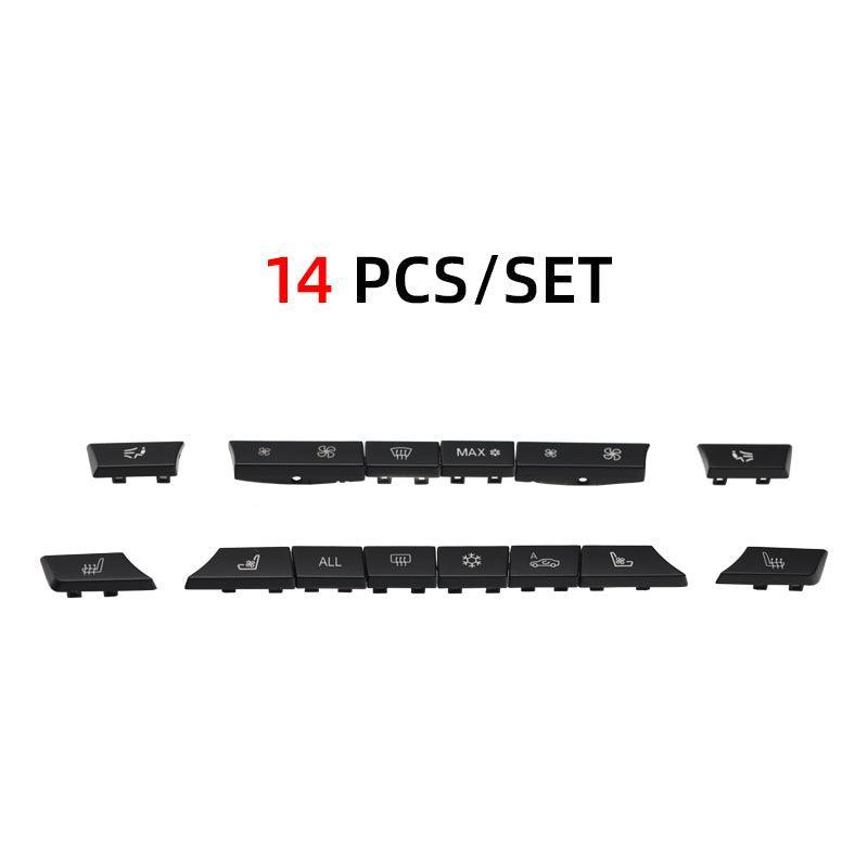 Set of 12 Air Conditioning A/C Heater Button Key Caps Switch Cover Repair Kit for BMW 5 6 7 F10 F01 F12 61319313923 931392-autoydsstore