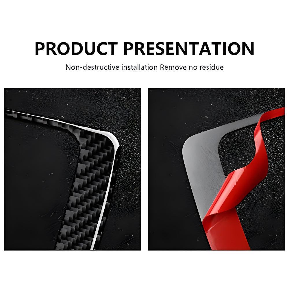 Car Gear Shift Panel Sticker Decal Carbon Fiber Trim Cover fits for BMW E90 E92 E93 2006 2007 2008 2009 2010 2011 Interior Accessories (Classic)-autoydsstore