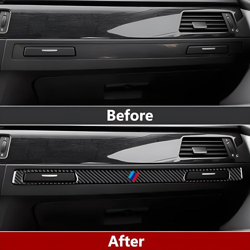 Car Cup Holder Cover Trim Co-Pilot Passenger Sticker Decal Carbon Fiber Trim fits for BMW E90 E92 2006 2007 2008 2009 2010 2011 Accessories-autoydsstore