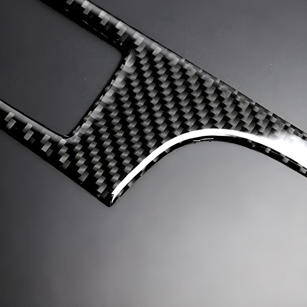 YDSSTORE Real Premium Carbon Fiber Car Window Lift Switch Panel Cover Sticker Interior Trim Compatible with BMW 3 Series E90 325i 330i 2006-2012 Accessories Black - 358mm with Folding Button 4PCS-autoydsstore