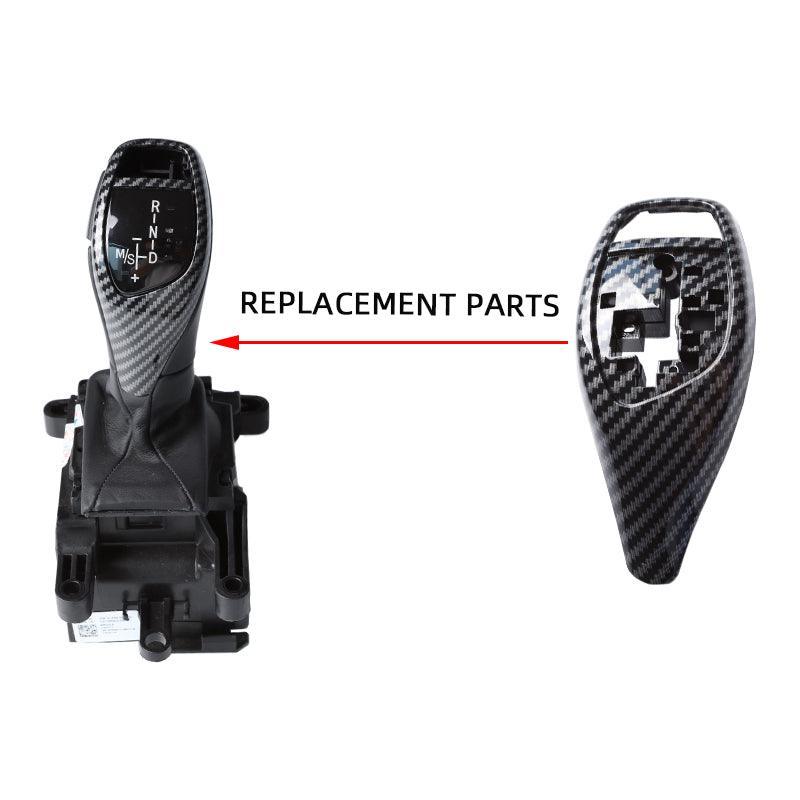 Replacement Gear Shift Cover Black carbon fiber pattern For BMW F15 F16 X5 X6 Shifter gear knob Lever Panel Head Cover Sticker-autoydsstore
