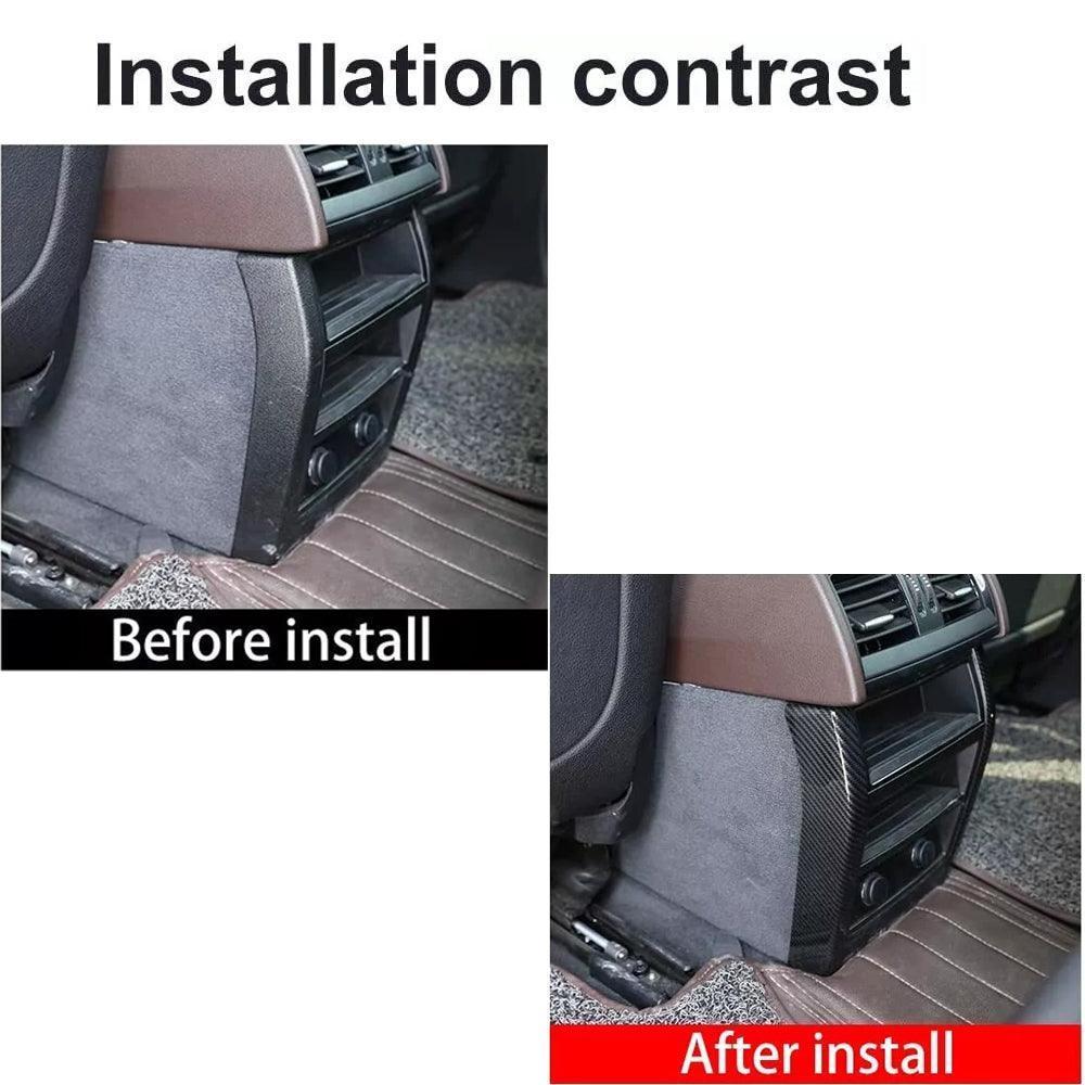 Carbon Fiber Color Rear Air Vent Outlet Cover Trim for BMW X5 X6 F15 F16 (2014-2018)