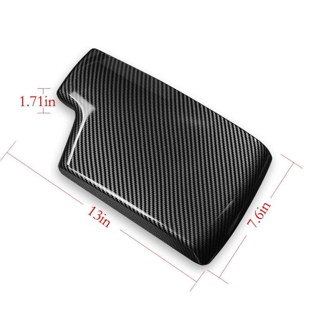 YDSSTORE  for BMW 3 Series E90 E91 E92 E93 2006-2012 ABS Carbon Fiber Color Car Interior Center Armrest Box Cover Console Box Storage Box Trim Covers (323i 325i 328i 330i 335d 335i 335is 335xi)-autoydsstore