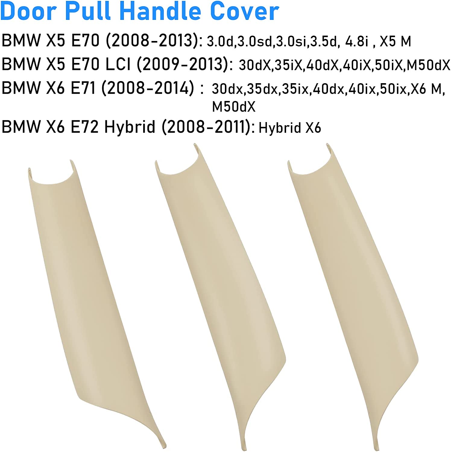 For BMW X5 X6 Car Door Handle Covers 3PCS Replacement | YDSSTORE-autoydsstore