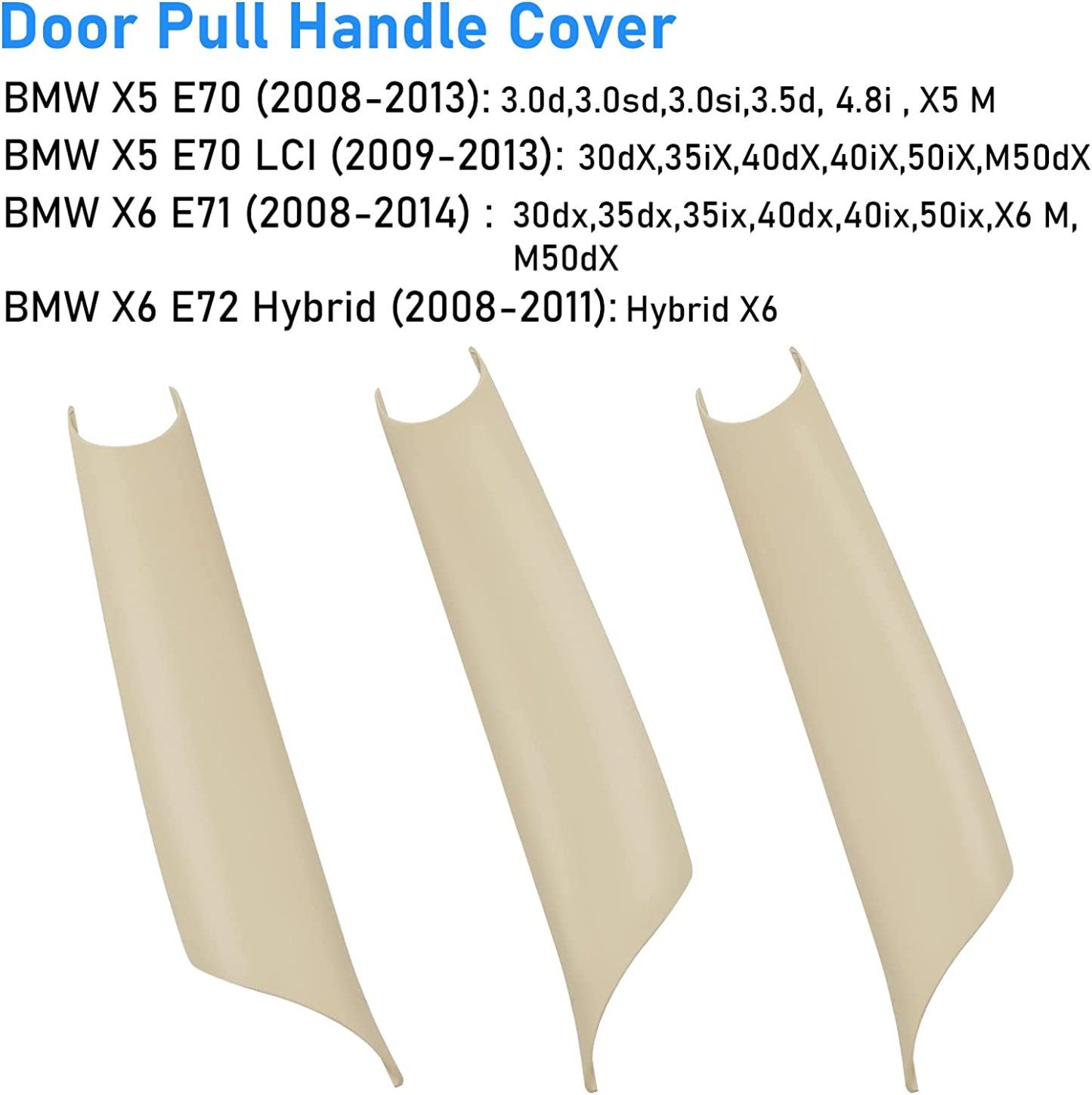 For BMW X5 X6 Car Door Handle Covers 3PCS Replacement | YDSSTORE-autoydsstore