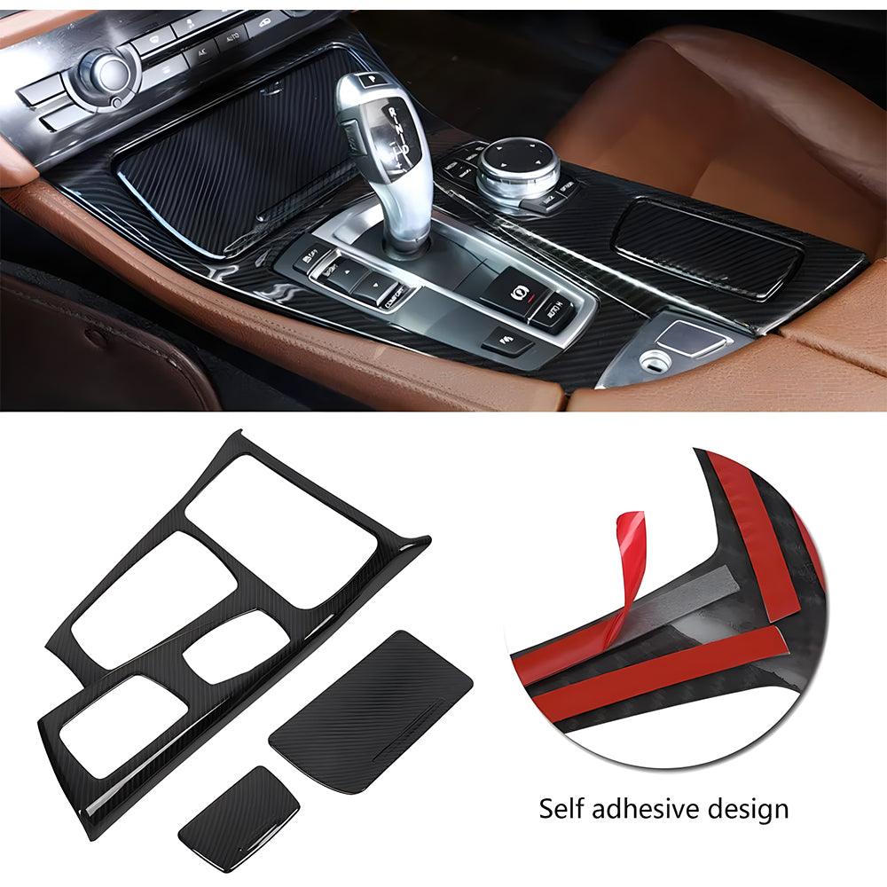 Auto Gear Shift Panel Trim Cover Fit for BMW 5 Series F10 2011-2016 Car Interior Center Console Gear Shift Box Panel Frame Cover Trim Decoration Car Interior Accessories(Carbon Fiber)-autoydsstore