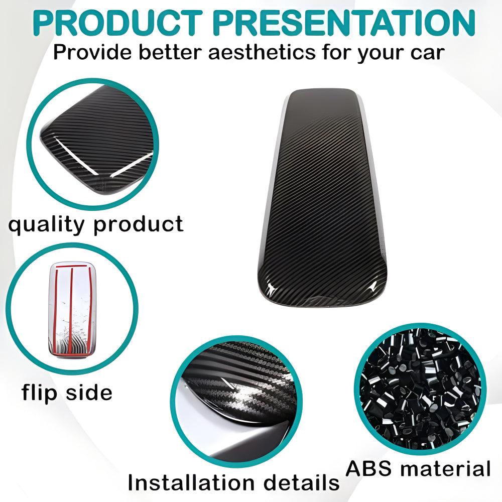 Center Console Protector Pad Automobile Waterproof Armrest Box Cover Compatible with BMW X1 U11 2023-2024 Car Armrest Box Panel Protect Trim Interior AccessoriesABS .Carbon Fiber Pattern-autoydsstore