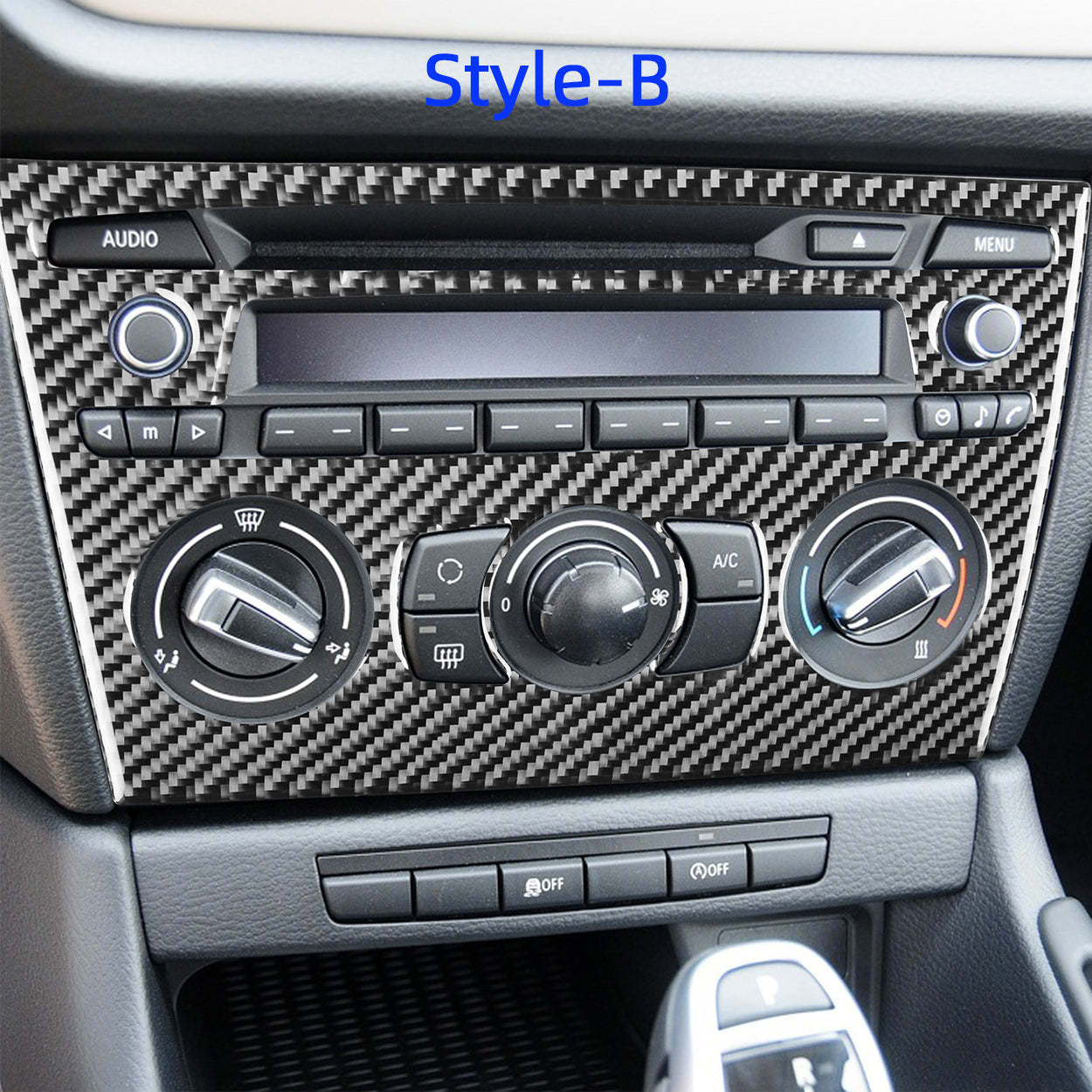 YDSSTORE Carbon Fiber  Center Console AC CD Panel Trim Decor Cover for BMW X1 E84 (2011-2015) | Premium Interior Trim-autoydsstore