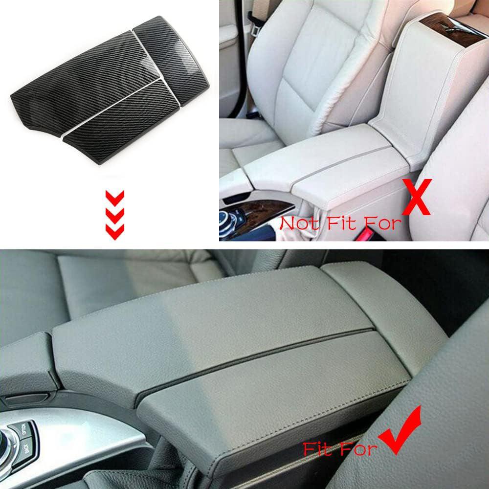 YDSSTORE  for BMW 5 Series E60 E61 2004-2010 Carbon Fiber Color Car Interior Center Armrest Box Cover Console Box Storage Box Trim Covers 525i 528i 530i 535i 550i-autoydsstore